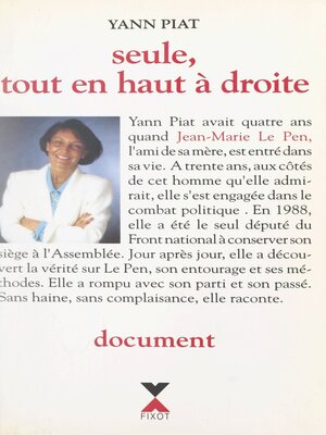 cover image of Seule, tout en haut à droite
